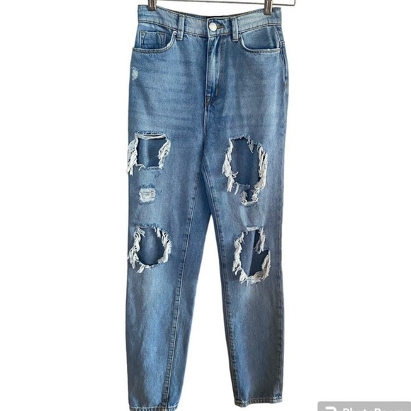 bdg urban outfitters jeans Mom High-Rise Distress/Destroyed Sz. 24 - Picture 1 of 4